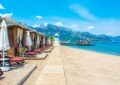 Antalya,,Turkey,-,9,May,2018:,Wooden,Beach,Pavilions,On